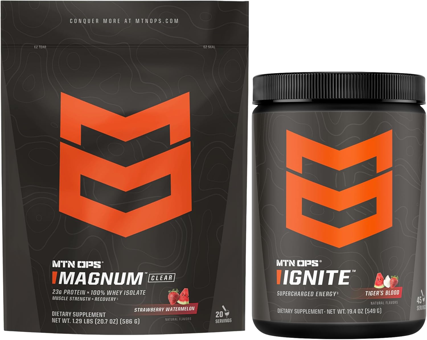 MTN OPS Magnum Clear Strawberry Watermelon & Ignite Tiger's Blood Bundle