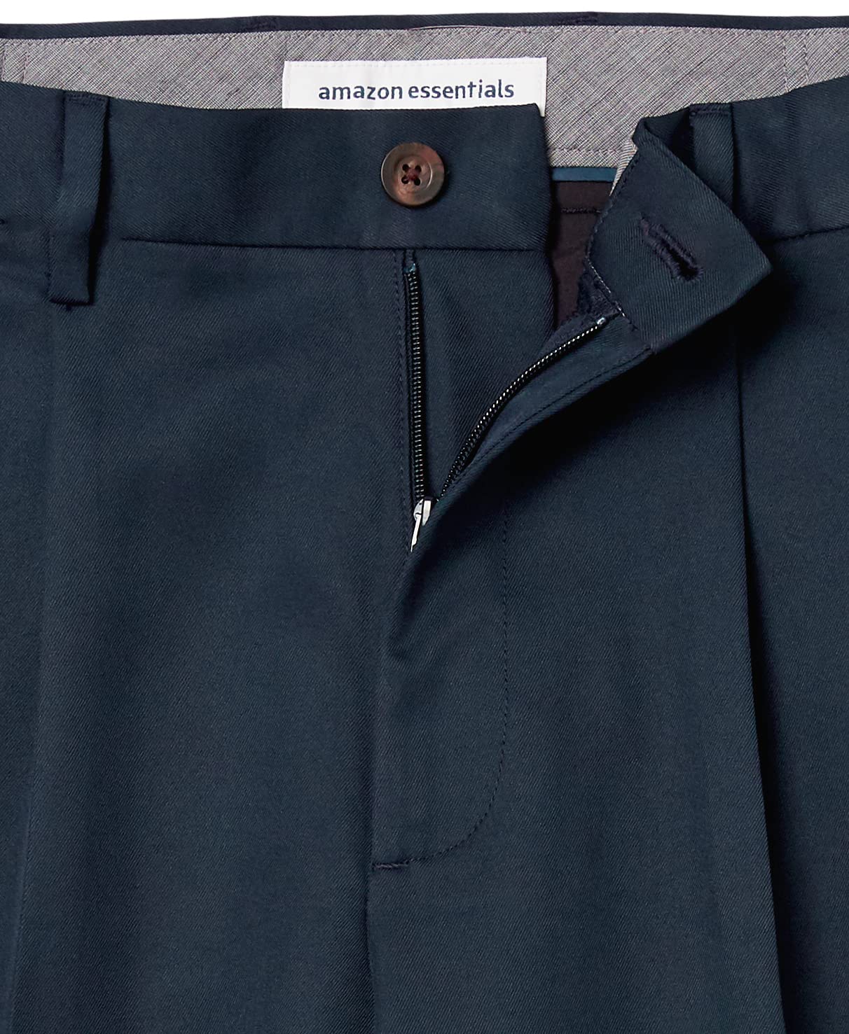 Amazon Essentials Homme Pantalon Habillé à Pinces à Taille Ajustable Coupe Classique