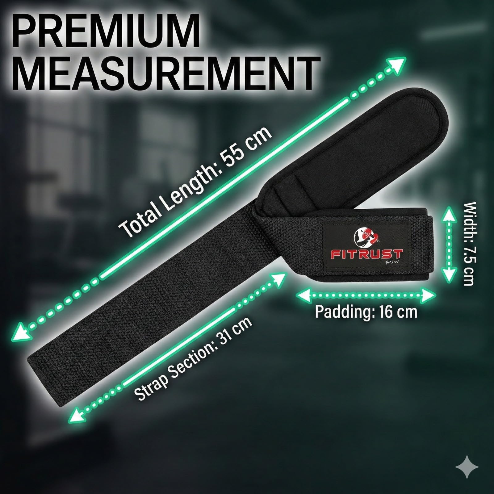 BIOMORPH Cinghie Per Sollevamento Pesi Professionali 60 Cm - Aiuti Per Trazione, Fitness, Bodybuilding