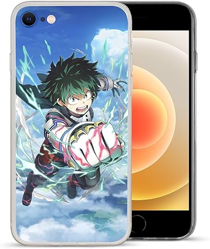 Miniatura 8 de DOUKI Clear Soft Full Body Protective Transparent Shockproof TPU Matte Cover Phone Case for Samsung Galaxy A52 5G,Academia Anime Role Deku Midoriya