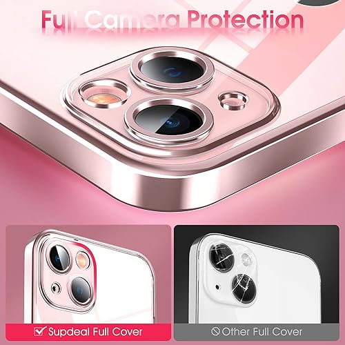 Miniatura 3 de Supdeal Funda transparente para iPhone 13, No amarillenta Protección de cámara Prueba de caída de grado militar Funda protectora transparente a