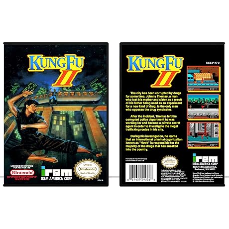 Authentic Kung Fu 2 (NES) Nintendo Game Case Replacement