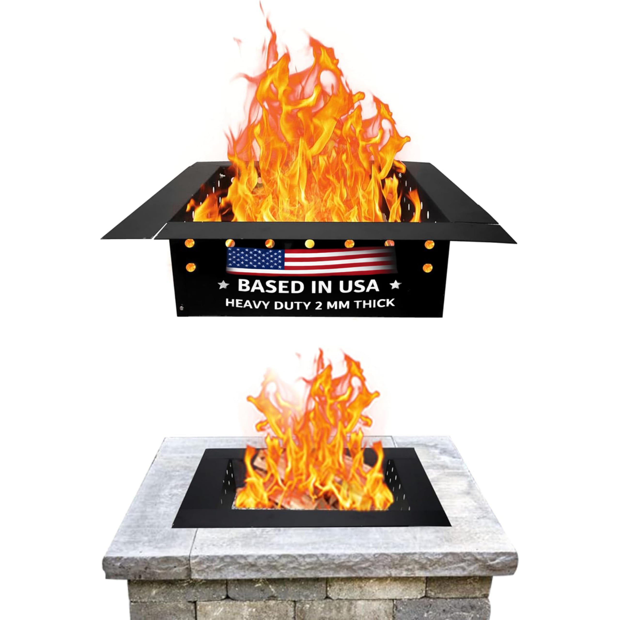 ファイヤーピット　燃やすやつ Amazon.co.jp: FEBTECH スクエアファイヤーピットインサートリング