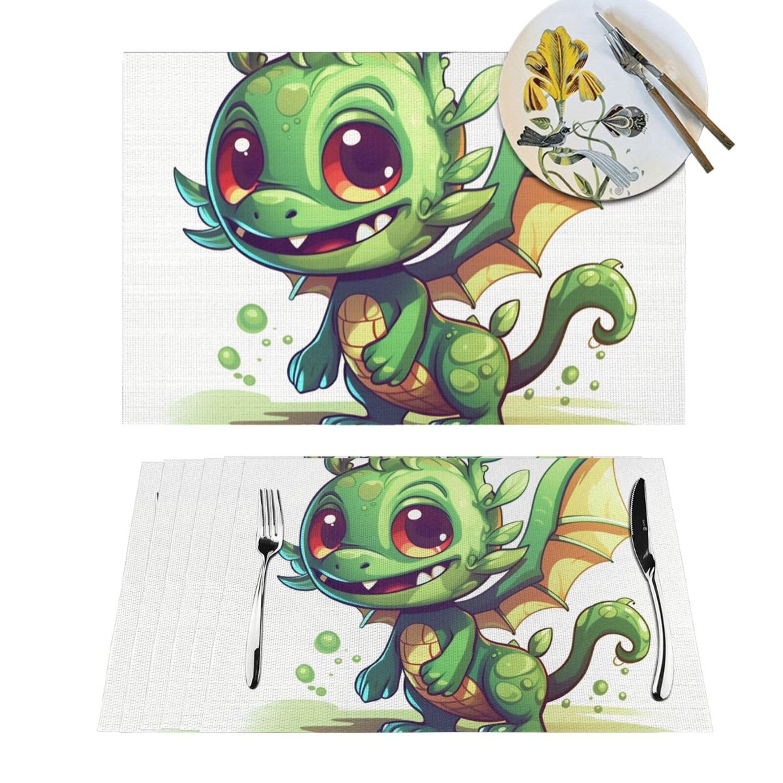 Sets de table tissés petit dragon parfaits pour vos pique-niques et fêtes