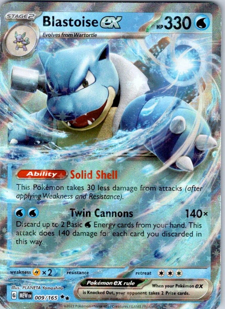 Blastoise ex - 009/165 – Scarlet & Violet 151 - Ultra Rare - NM/M