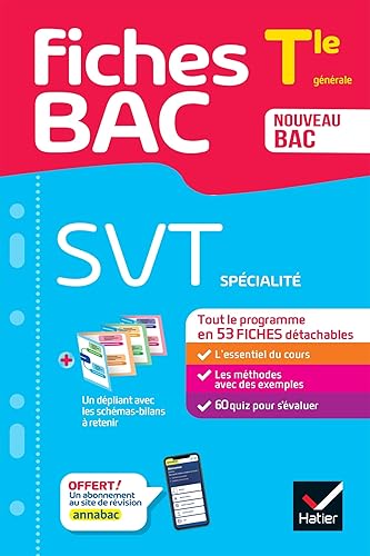 Fiches bac - SVT Tle (spécialité) - Bac 2025: tout le programme en fiches de révision détachables
