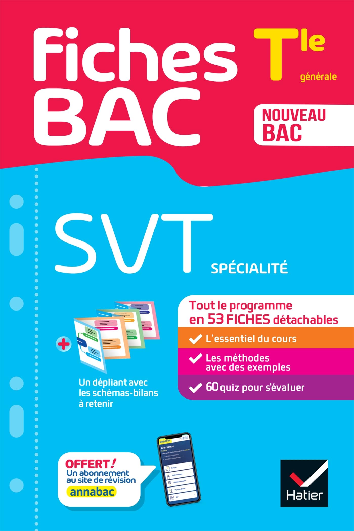 Fiches bac - SVT Tle (spécialité) - Bac 2026: tout le programme en fiches de révision détachables