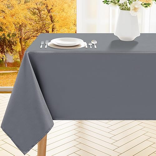 smiry Mantel rectangular de poliéster impermeable para mesa de 6 pies, mantel decorativo de tela lavable para mesa de comedor, cocina, fiestas,