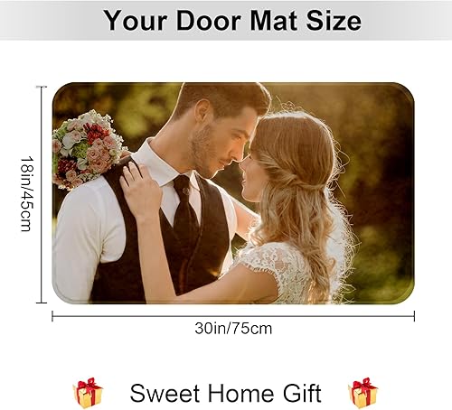 Miniatura 2 de Livole Tapete de bienvenida personalizado con imagen, tapete de entrada personalizado, tapete de goma antideslizante para interiores y exteriores