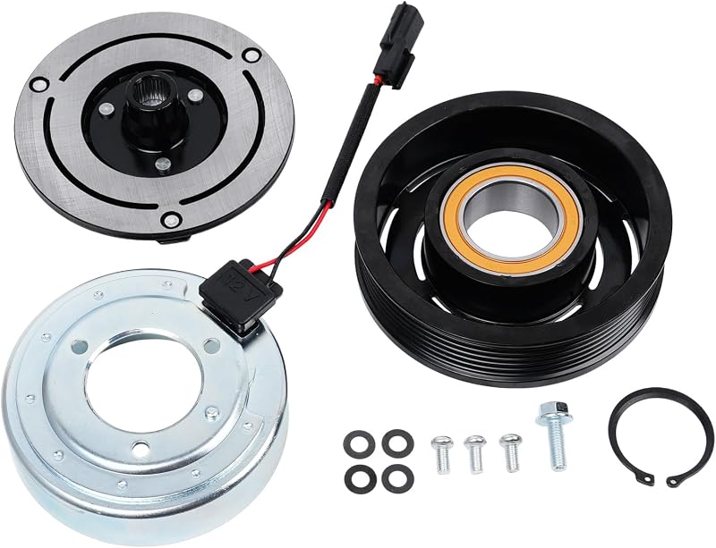 Kit de embreagem do compressor de ar-condicionado Autodevil para Nissan NV200 2.0L 2013–2021, polia com 6 canais – 1 unidade