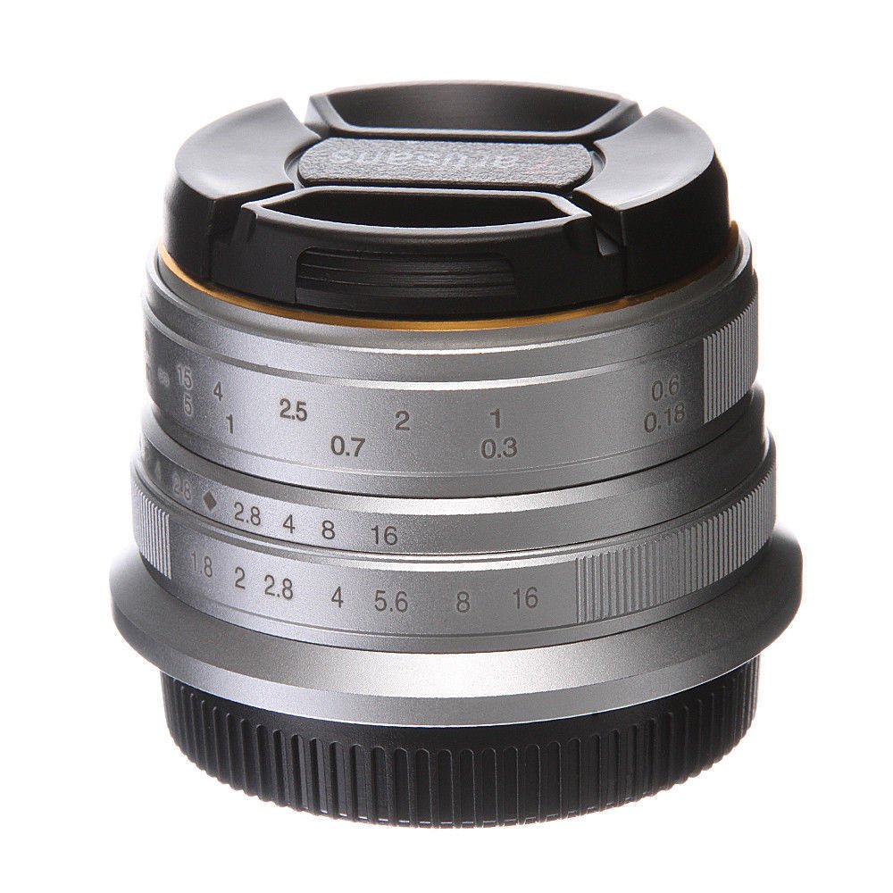 7 Artisans 25 mm f/1.8 mise au point manuelle MF objectif pour Fujifilm FX Mont X-pro2 T2 Argent