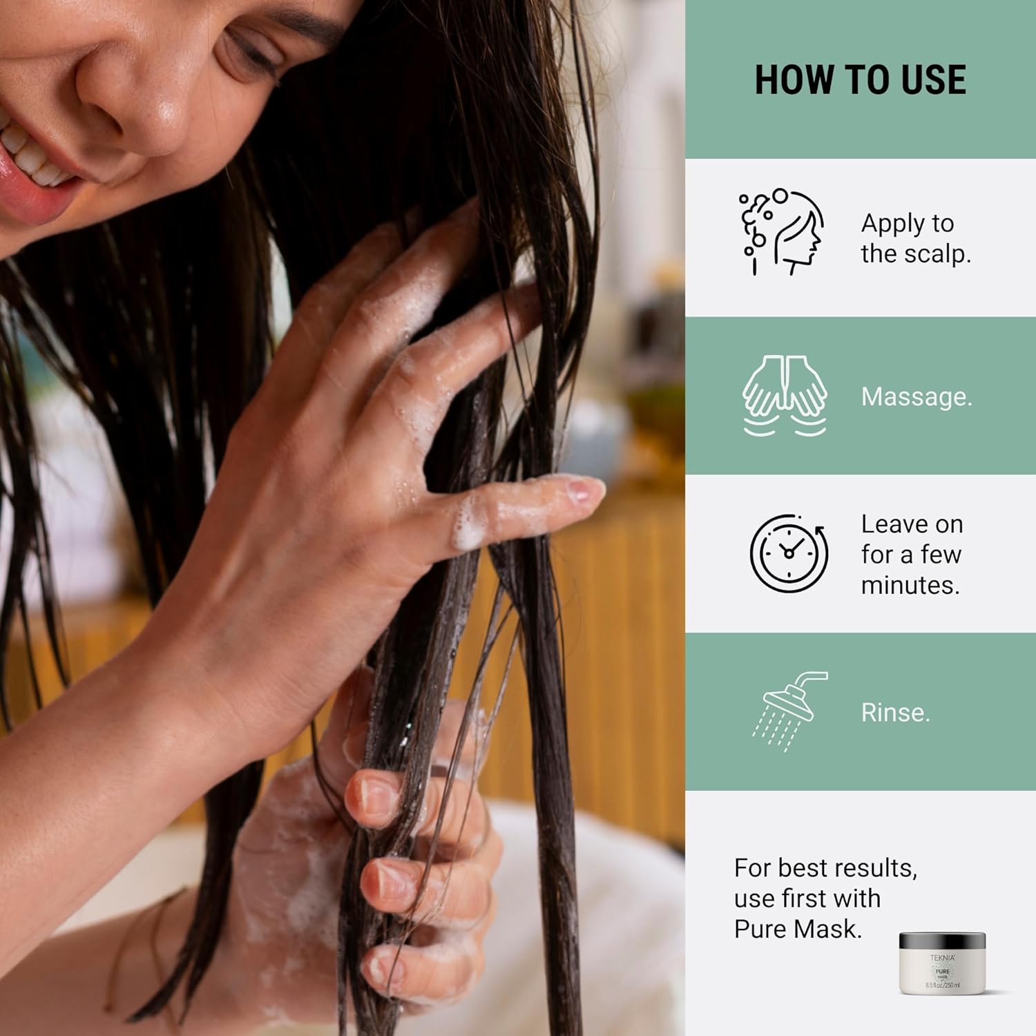 Lakmé Teknia Scalp Care Pure Purifying Shampoo, Shampoo for Oily Scalp, 10.2 Fl Oz