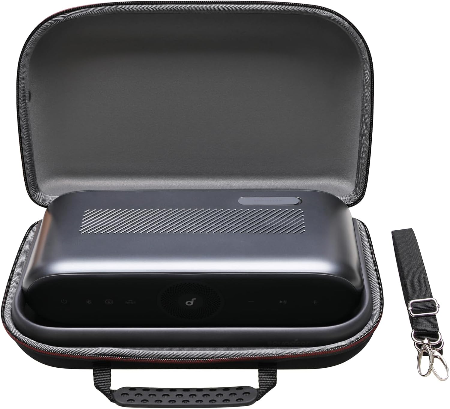 LTGEM Hard Case for Soundcore Motion X600 Portable Bluetooth Speaker - Travel Protective Carrying Storage Case Bag with Adjustable Shoulder Strap