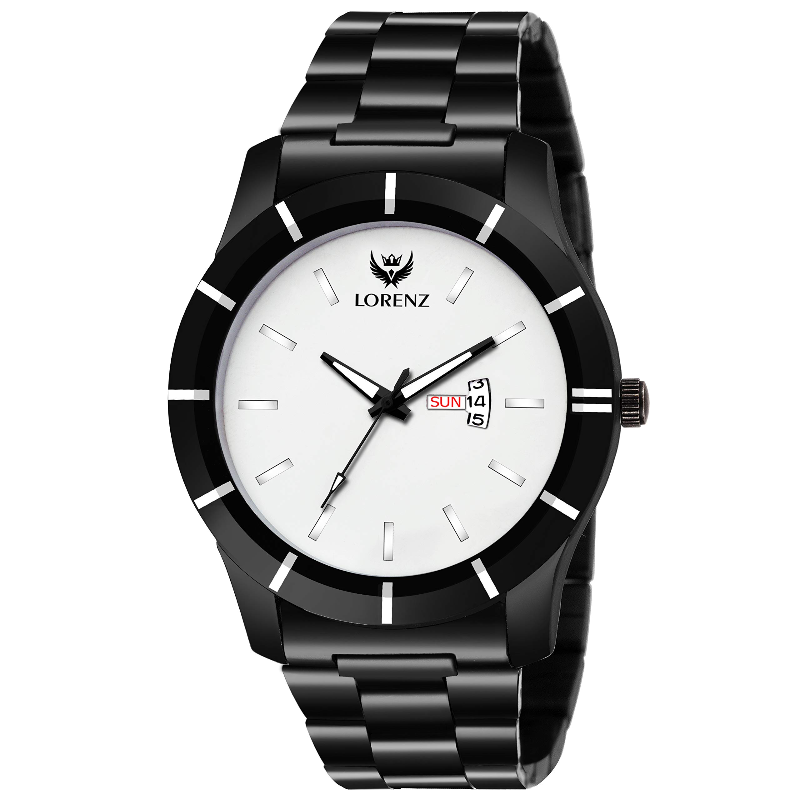 LORENZ Analogue White Dial Day & Date Watch for Men- MK-2011W (B07KQB8YPJ) Amazon Price History, Amazon Price Tracker