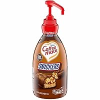 Vista 1 de Coffee mate Snickers - Botella dispensadora de crema líquida saborizada, sabor Snicker, 50.72 fl oz (1.50 L) - 1EachBottle