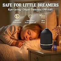 Vista 4 de Essential Oil Diffuser, 100ml Aromatherapy Diffuser, Mini Ultrasonic Diffuser for Essential Oil, Home, Office, Cool Mist Humidifier with 7 Led