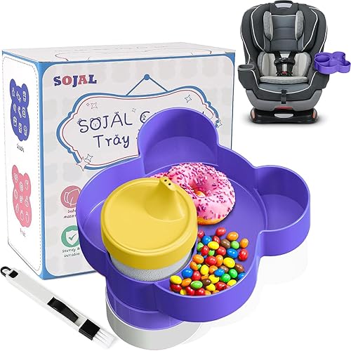BlueOrigin Bandeja de aperitivos para asiento de automóvil, bandeja de viaje para asiento de automóvil para niños, cochecito, elevador y en