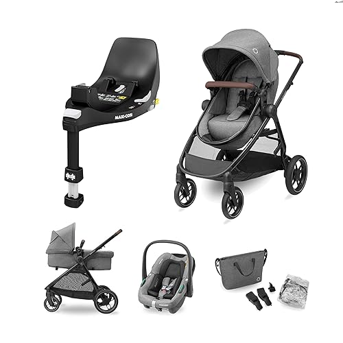 Maxi-Cosi Pack Zelia S Trio Poussette 3 en 1, FamilyFix