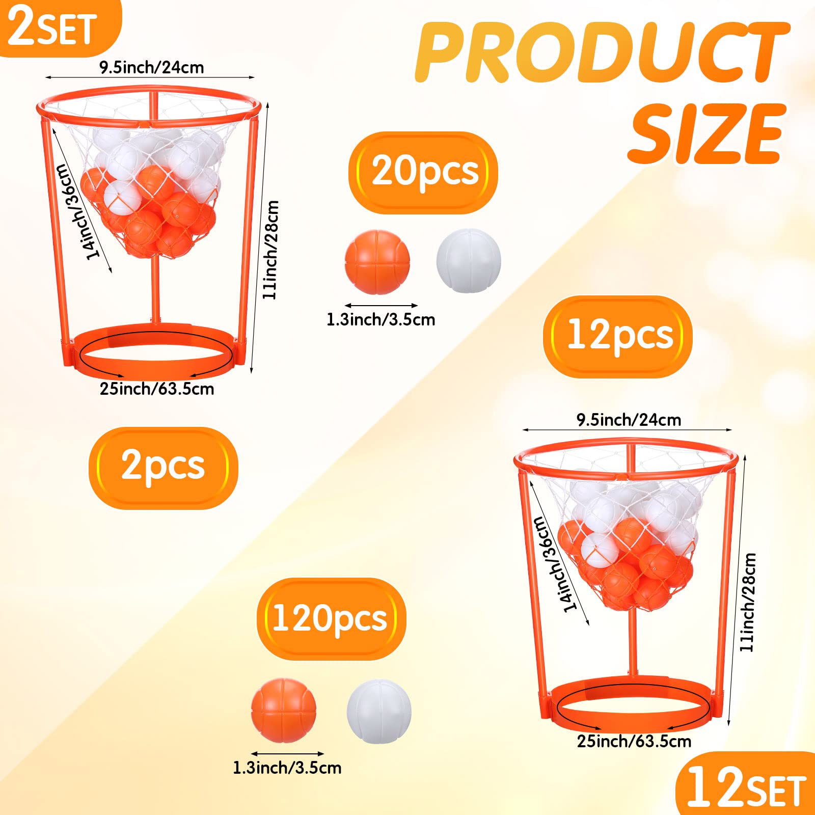 Amazon.com: Libima 12 Pcs Head Hoop Basketball Party Game 