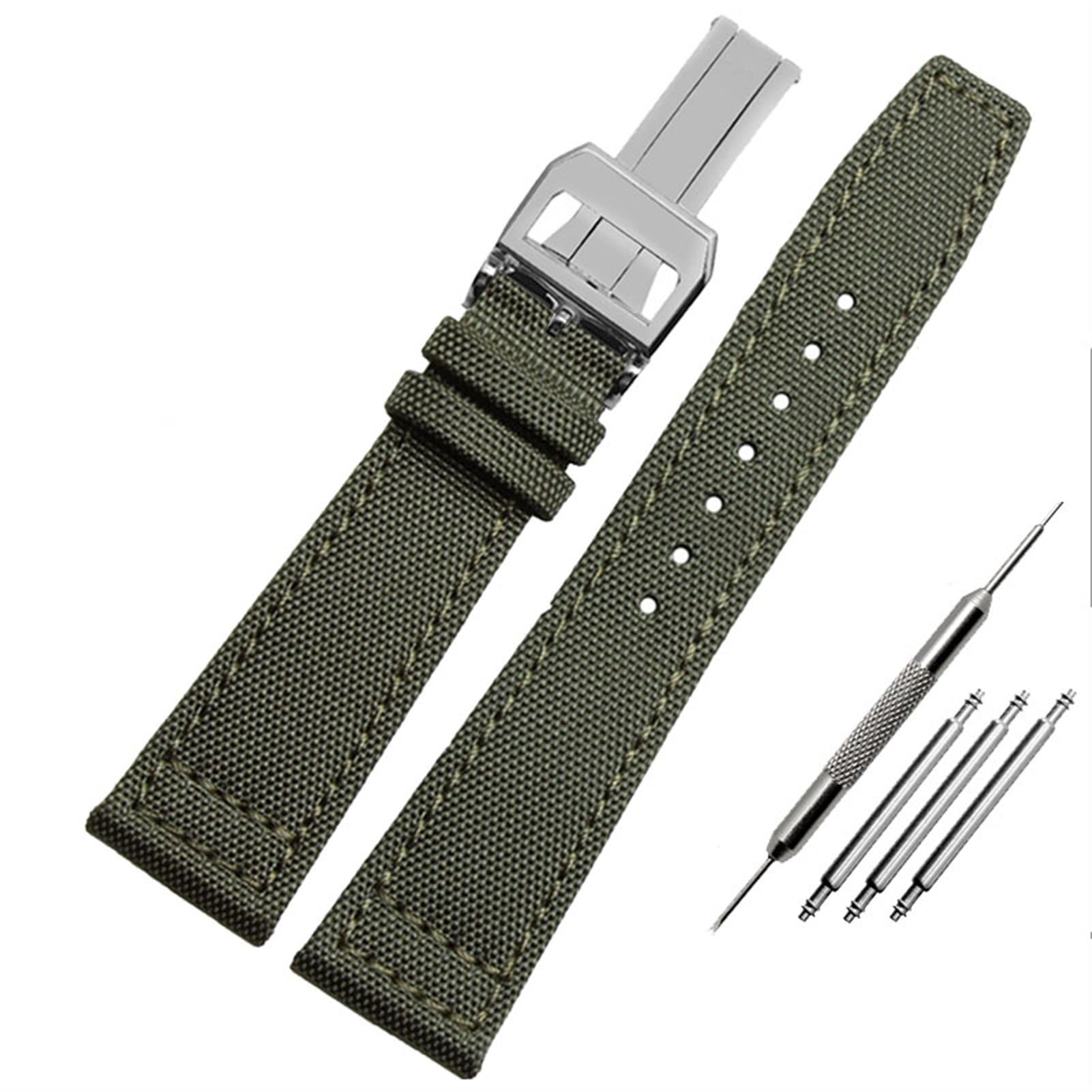Nylon Watch Band Dla IWC Portugalski Pilot Seria 20mm 21Mm 22mm Zegarki Na Rękę Płótno Bransoletka, Kolor: wielokolorowy, 22mm
