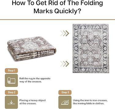 Imperial Rooms Machine Washable Rugs Living Room Large 200x290 cm – Soft Short Pile Brown Area Rugs For Bedroom Dining Room Non Slip Carpet Traditional Floral Design Vintage Boho Cashmere Rug, Harmony