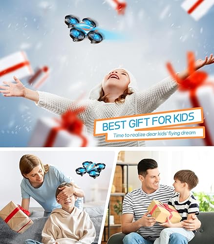 Miniatura 5 de Orvina OV-18 - Mini drones para niños y adultos, cuadricópteros pequeños de control remoto con 3 baterías para principiantes en interiores, 3D360 F,