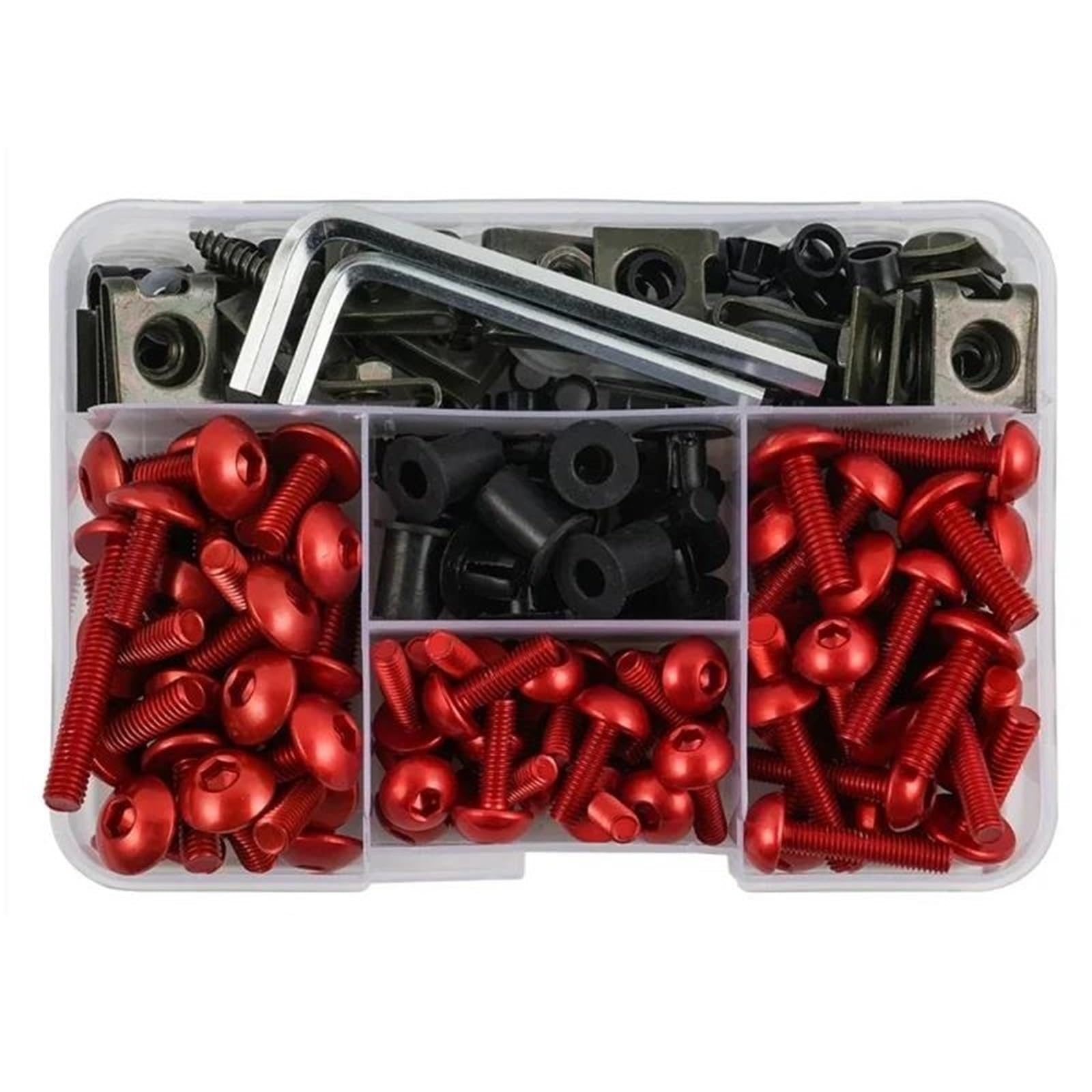 Kit boulons de carénage Suzuki GSXR rouge 190 pièces