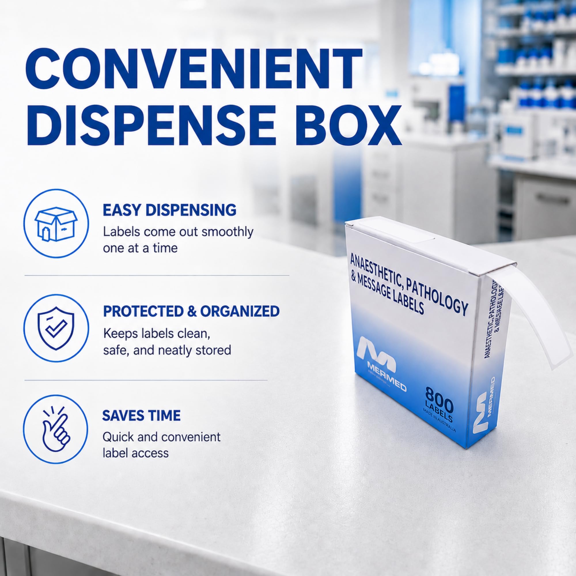 Blank White Medical Syringe Labels, 12mm x 40mm (0.5" x 1.5") 800/Roll – Write-On, Latex-Free Adhesive, Easy-Dispense Box — Amazon image 3