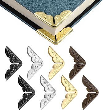 120 Pcs Book Corners, Vintage Metal Book Corners Protectors