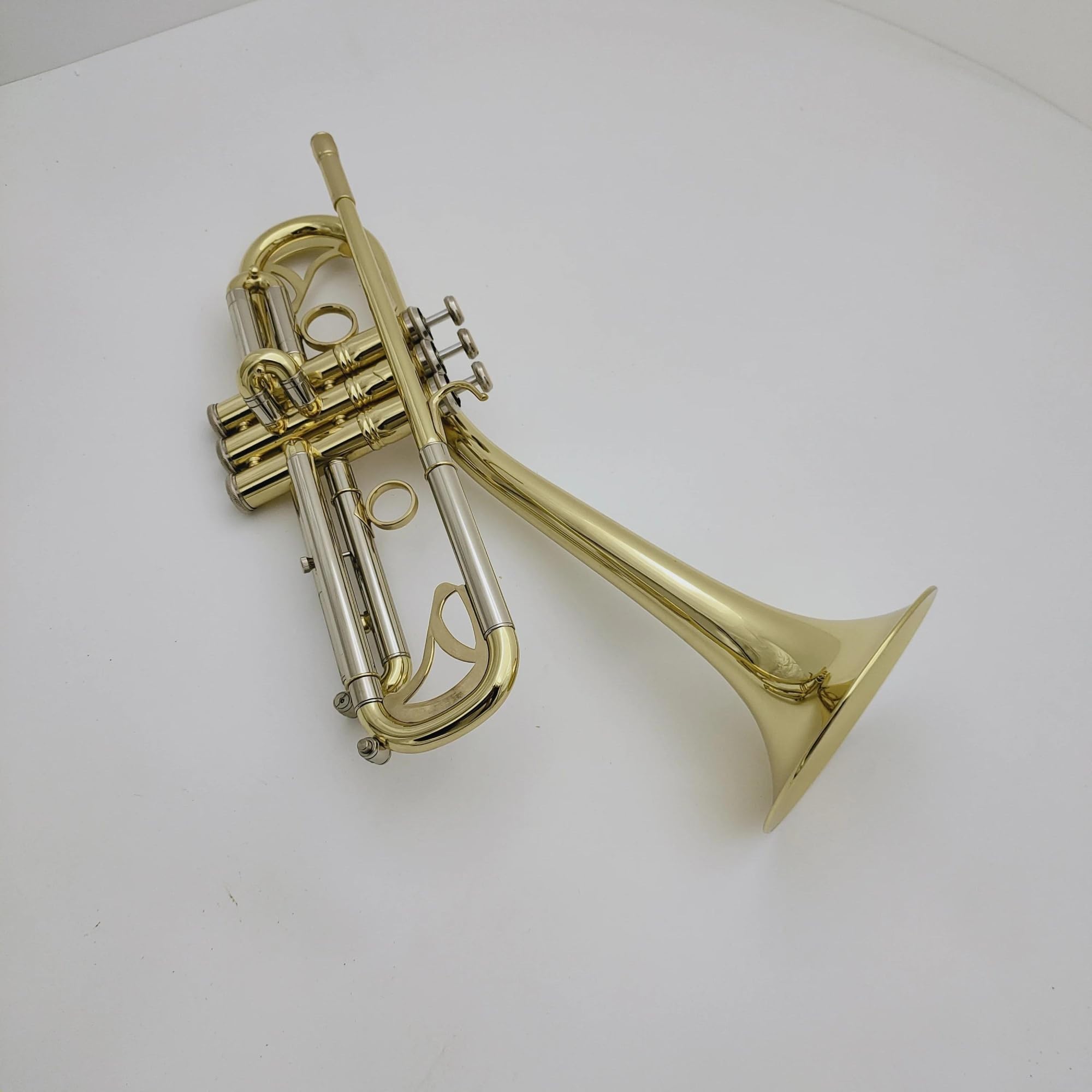 Standard Trompeten Trompete Mit Gebogenem Schallbecher Trumept Bb Tune Messingbeschichtete Professionelle Trompete Mit Koffer