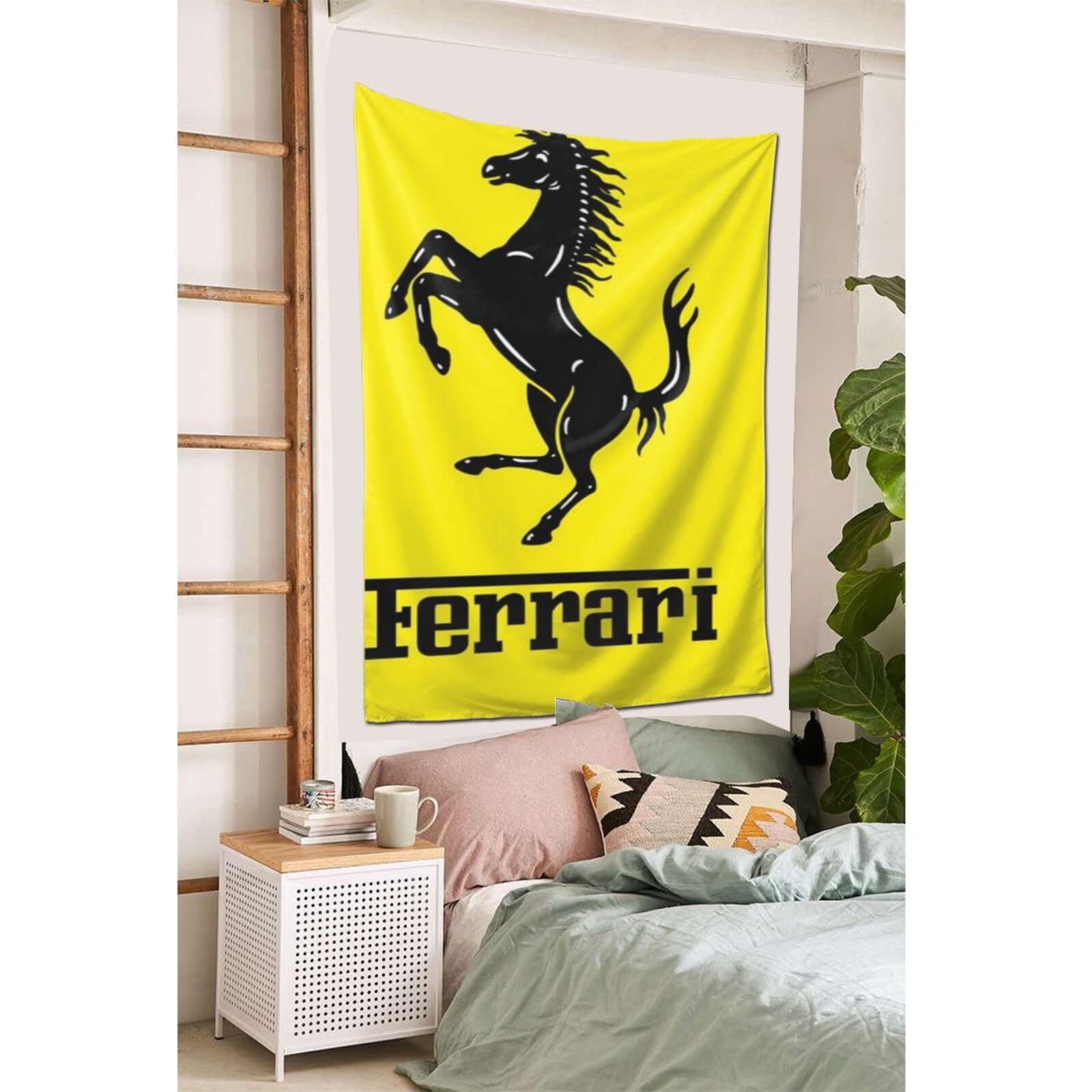 Amazon.co.jp: フェラーリ (1) タペストリー 壁掛け布 アート装飾 布