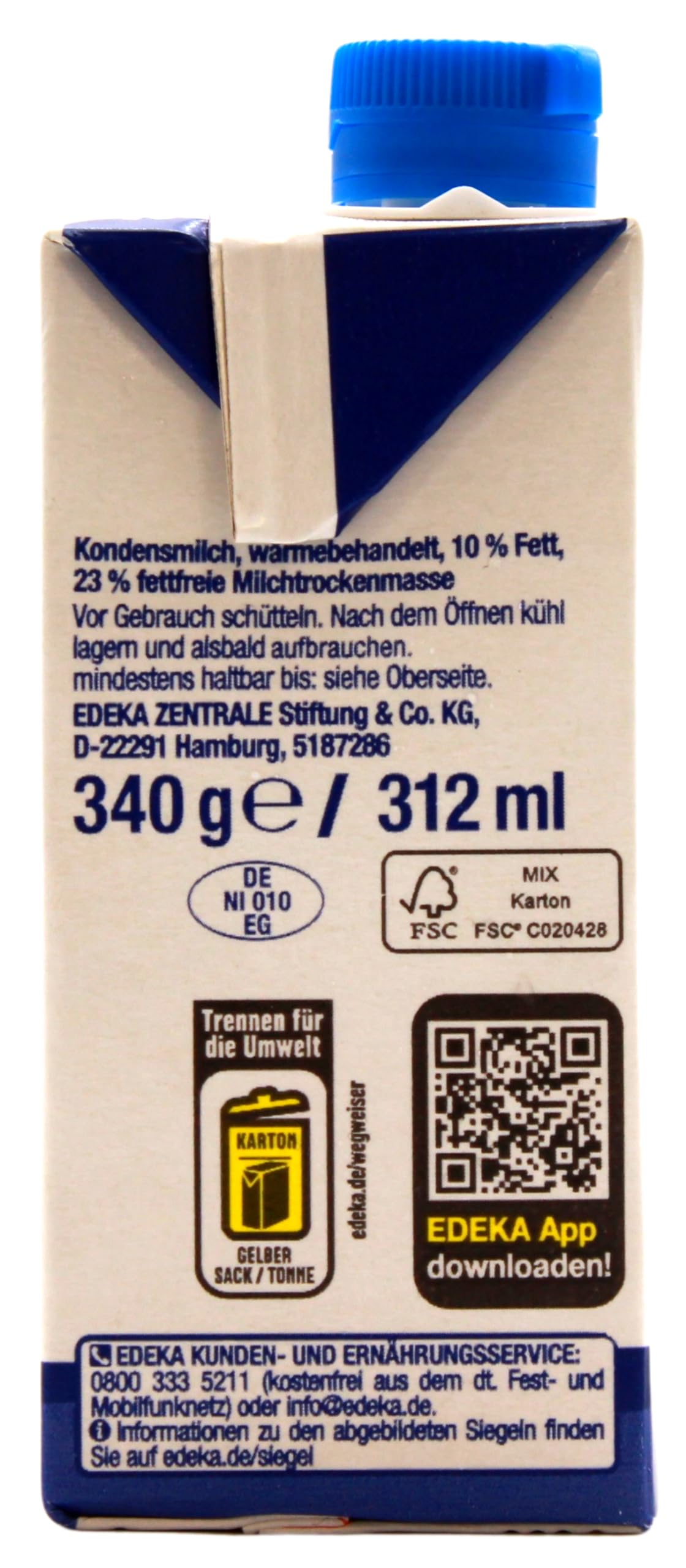 Gut & Günstig Kondensmilch 10% Fett, 20er Pack (20 x 340g)