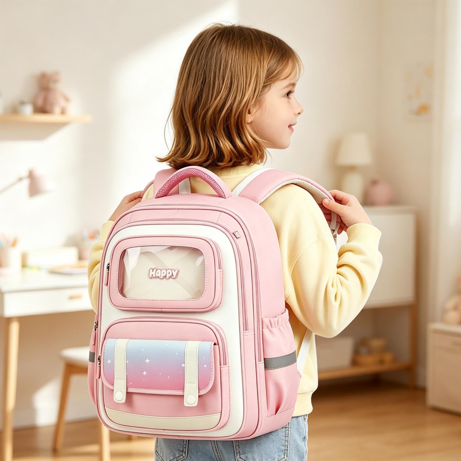 Plecak Dziewczęcy Torba Na Laptopa 39,6 Cm I Kubek 1,2 L | Plecak Powrót Do Szkoły Dla Uczniów 8-14 Lat Na Obozy Letnie Pikniki Bibliotekę I Wycieczki Dniowe I Weekendowe
