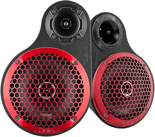 Miniatura 4 de DS18 EN8P Abs de alta densidad de 2 vías universal para altavoz de 1 x 8 y 1 tweeter de 2.95 pulgadas, para todos los elementos, automóviles,