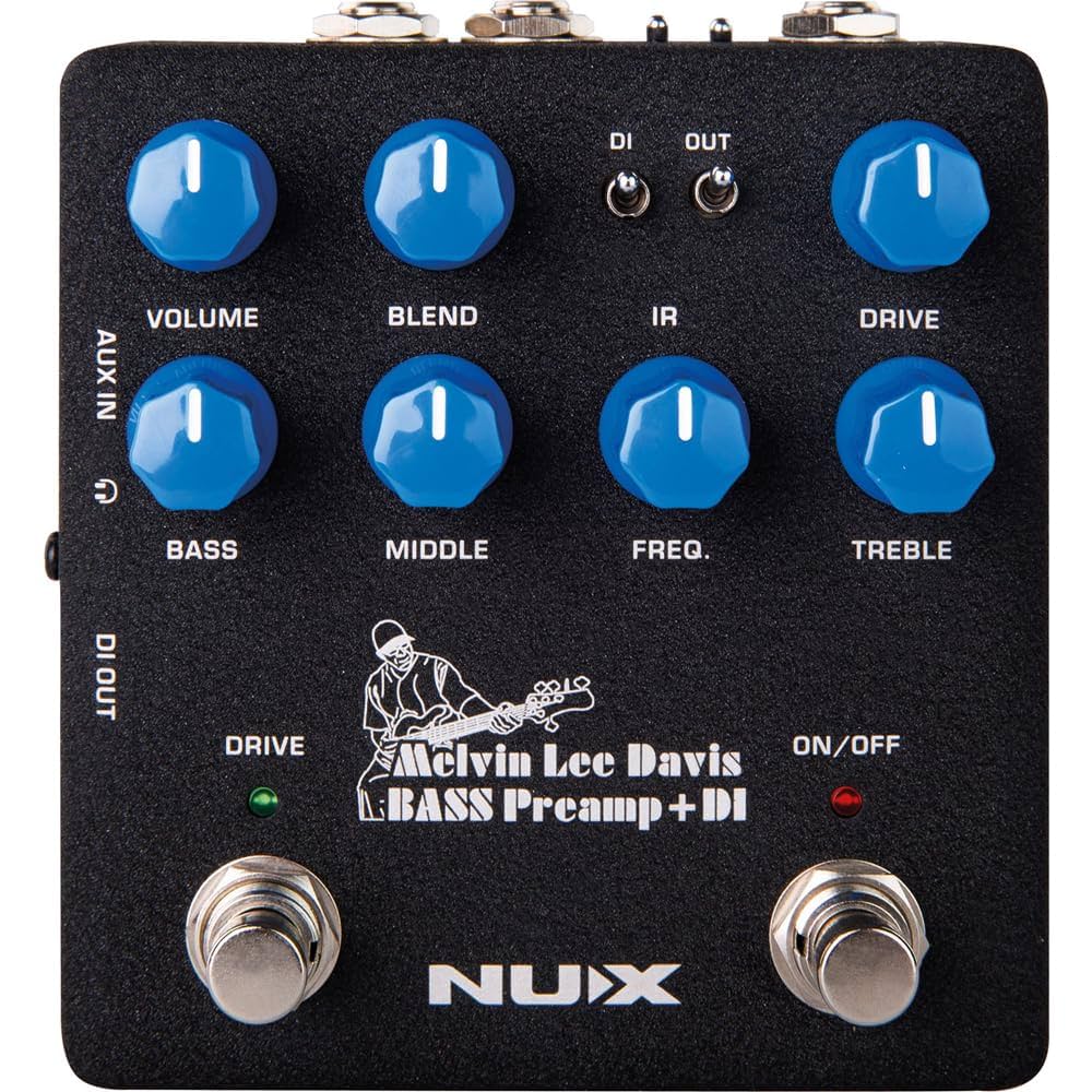 NUX Melvin Lee Davis Bass Preamp 試奏のみ超美品 Pedal Nux Melvin Lee Davis Preamp e DI Para Baixo Nbp5