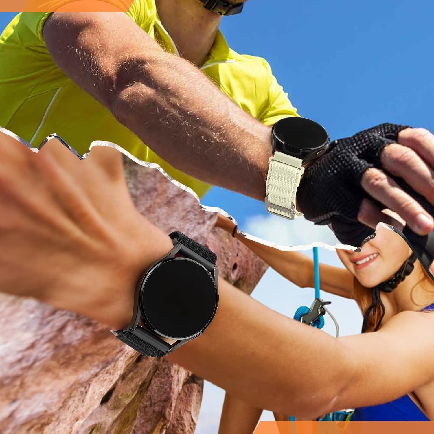 Replacement Bands Compatible with Fitbit Versa/Versa 2/Versa Lite/Versa SE for Women Men,Soft Polyester Sport Band with G-Hook Nylon Bands for Fitbit Versa Smart Watch image 4