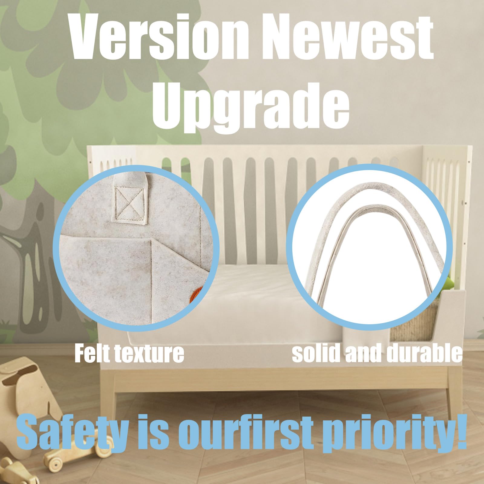 BeoTnp Nappy Caddy, Baby Essentials for Newborn Washable Felt Baby Caddy with Multiple Compartments - Image 3