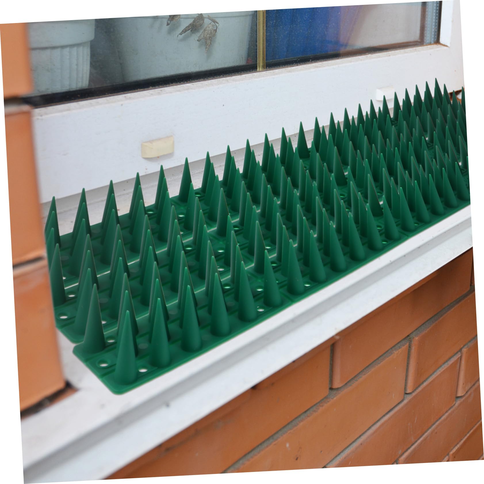 Spine Anti Uccelli in Plastica, 10 Set Verdi per Tetti e Strutture | Barriera Umana e Sicura, Impedisce Posa e Atterraggio, Adatta a Rondini e Piccioni