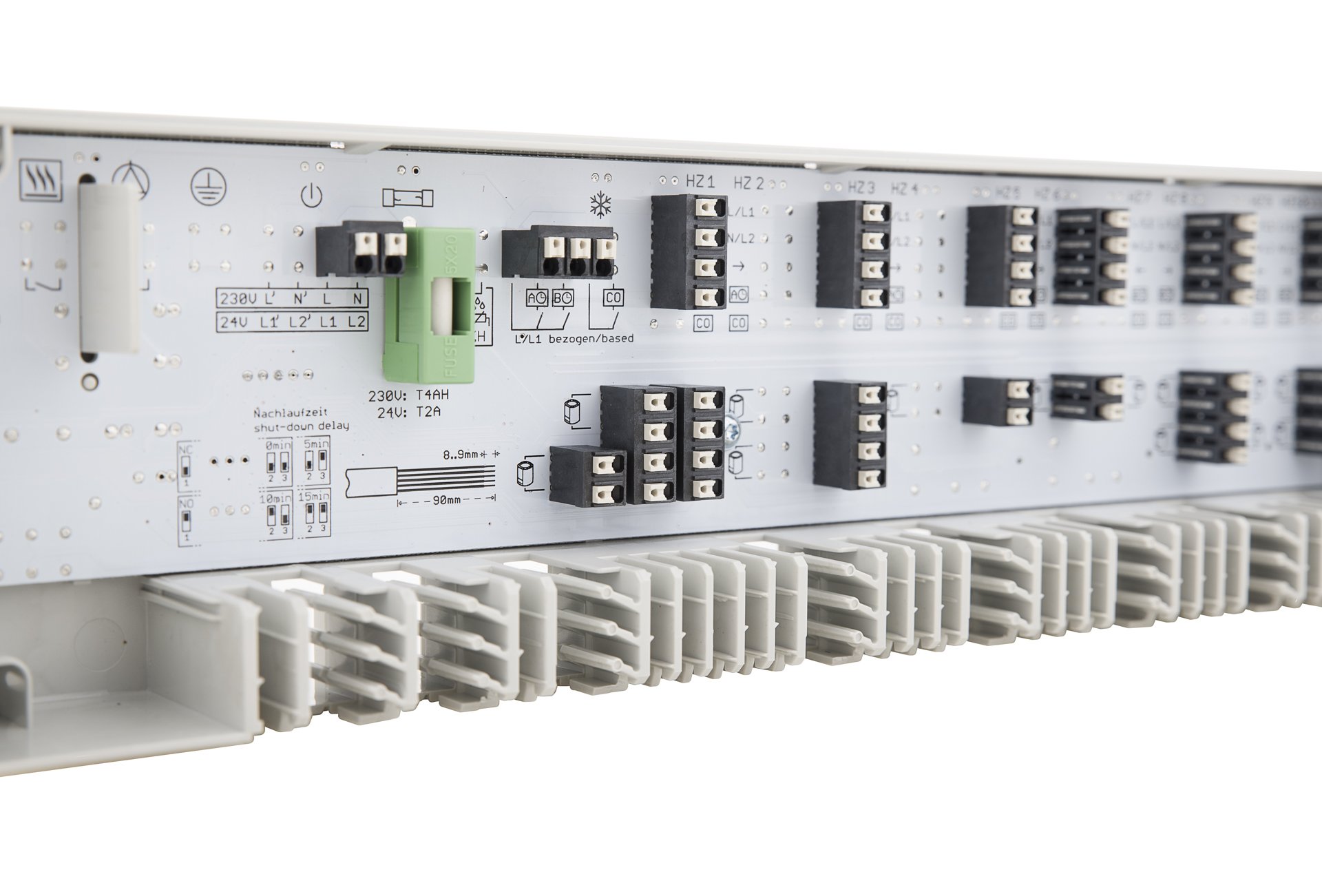 Möhlenhoff Alpha-Basis direct 230V/24V Hochwertige Klemm-Einstellstange für 6 Thermostate und 15 Stellantriebe
