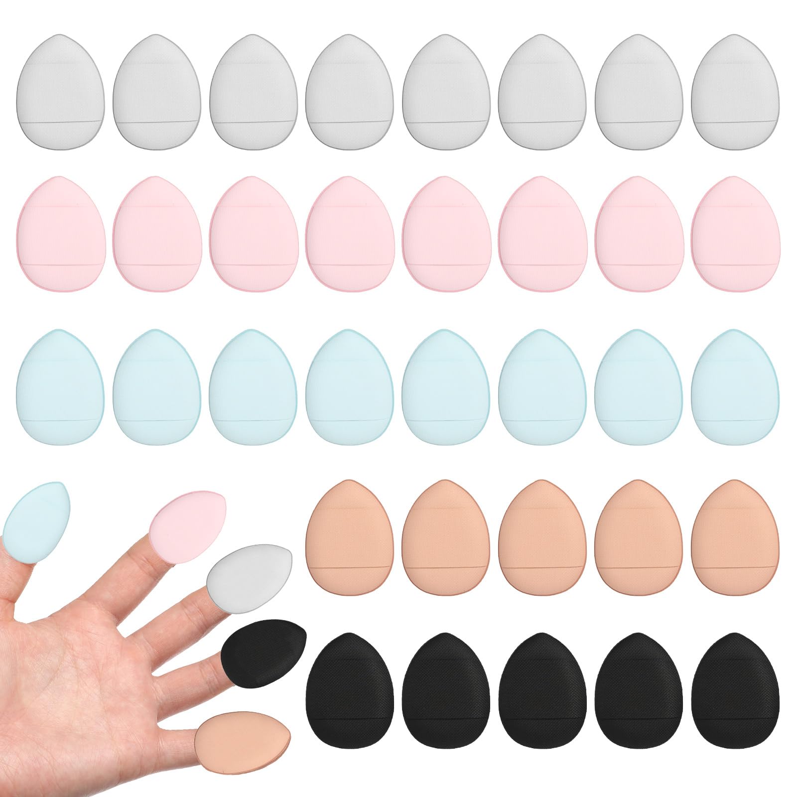 40 PCS Makeup Sponges Mini Soft Triangle Makeup Puffs - Reusable & Easy to Clean, for Liquid Foundation, Mineral Powder, Blending Concealer & Body