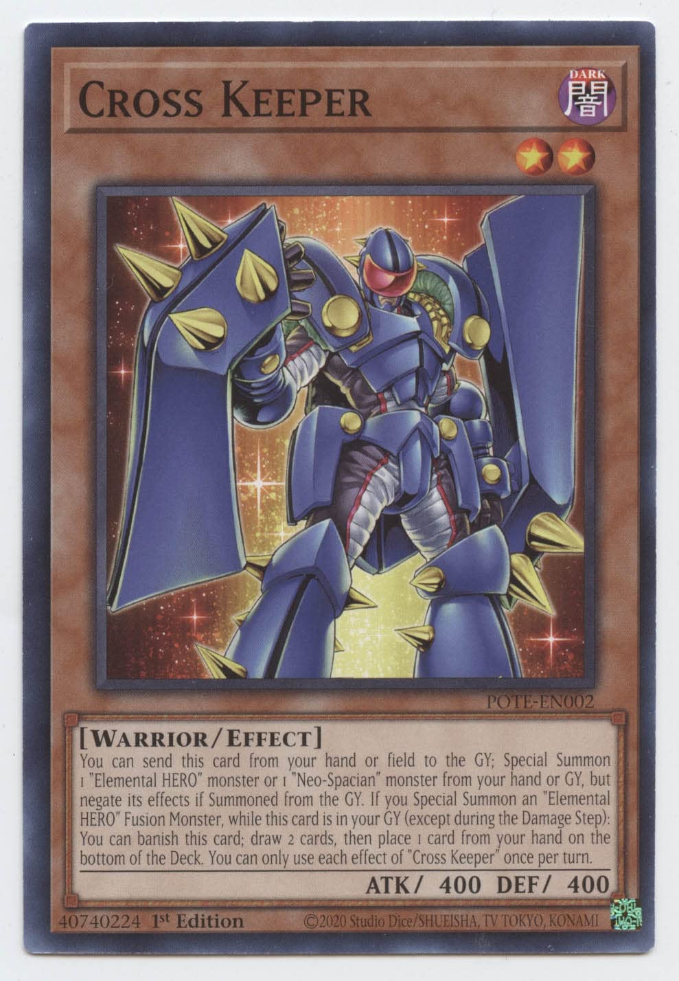 Yu-Gi-Oh! Cross Keeper - POTE-EN002 - Common - 1st Edition