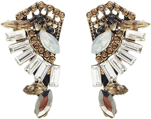 Art Déco, estilo vintage, estilo vintage, citrino, ópalo, marcasita, egipcio, diseño de Cleopatra, diamantes de imitación transparentes, para boda,