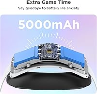 Vista 2 de YOGES 5000mAh Battery Head Strap for Quest 2, Rechargable Adjustable Headstrap to Extend Playtime Compatible with Meta Quest 2