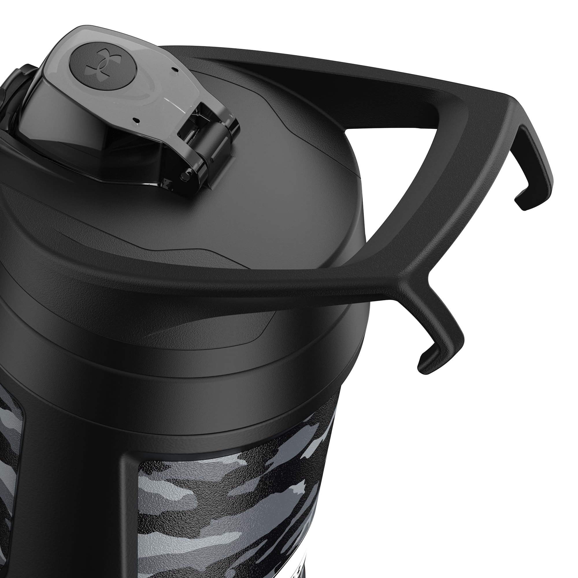 Under Armour Isolierte Wasserflaschen, Sport-Wasserkrug mit Zaunhaken, auslaufsicher, für Baseball, Fußball und mehr, 907 ml, isoliert, Black Woodland