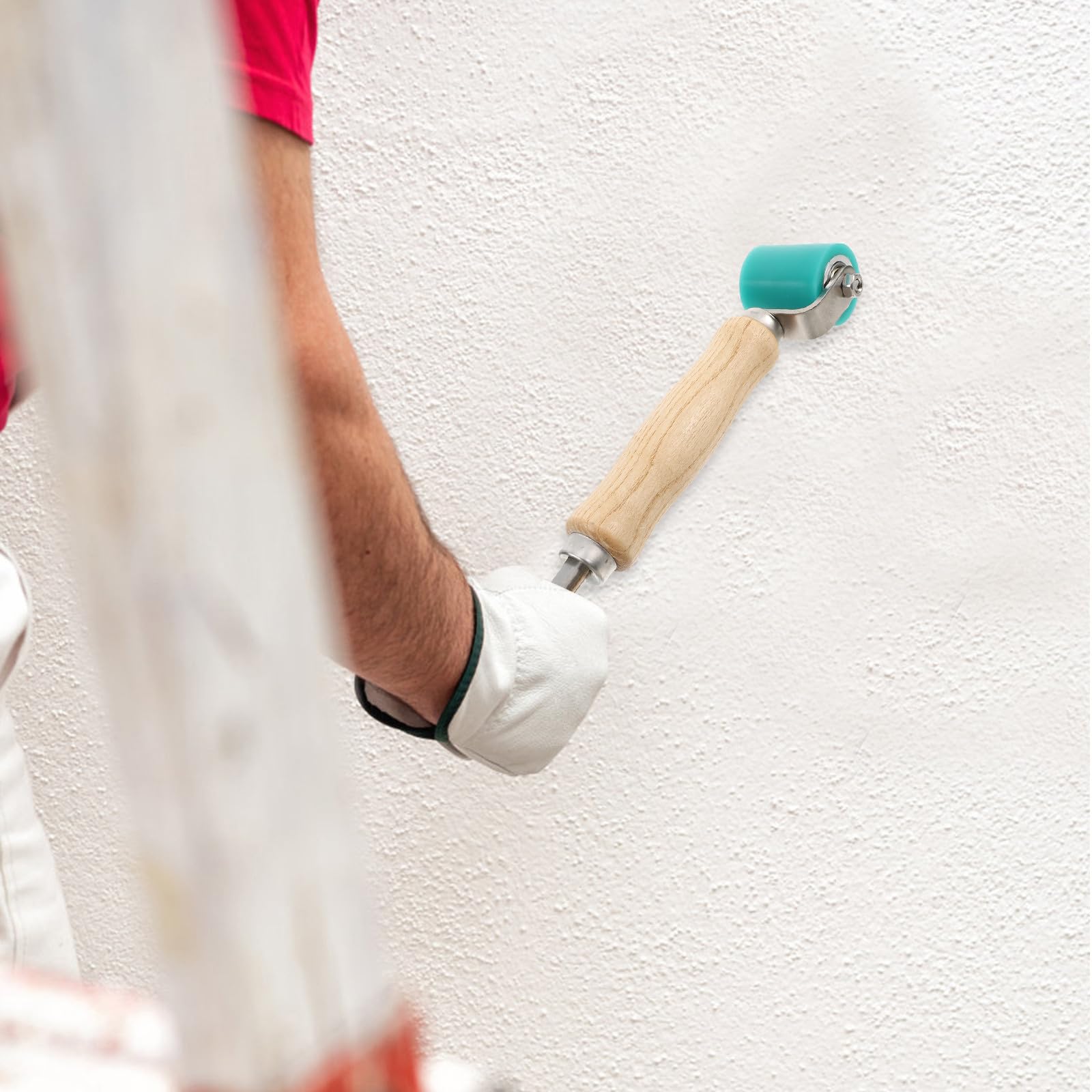Rodillo de Costura de Silicona de Doble Extremo con Latón | Diseño de Doble Cabezal, Acabado en Madera, Uso en Reformas del Hogar y Obras