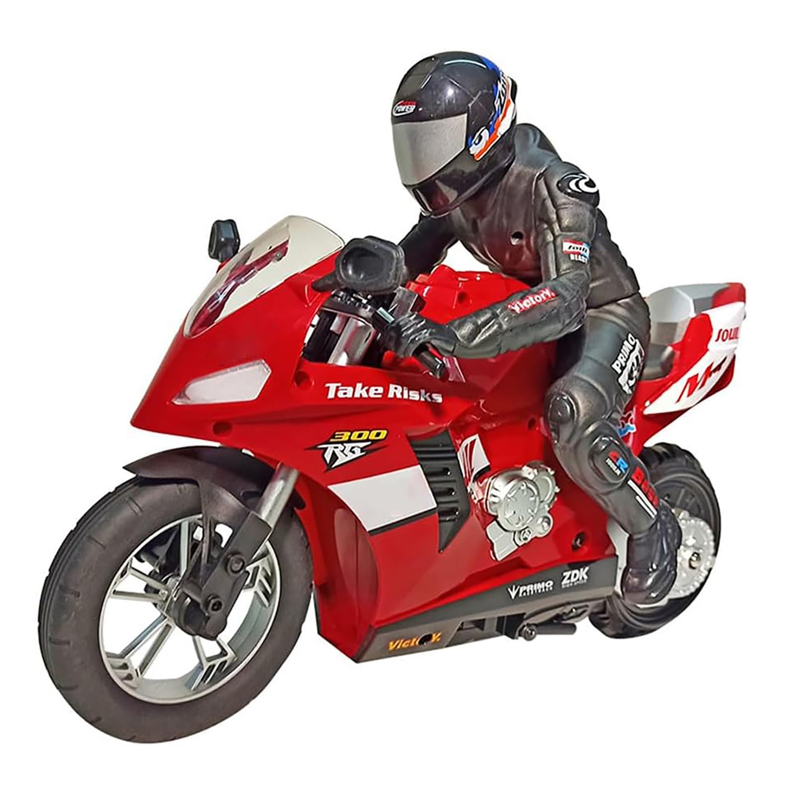 Generico Moto Radiocomandate, Modello di Motocicletta Elettrica a Doppio Motore a Due Ruote Autobilanciante in Scala 1/6 2,4GHz con Giroscopio a Sei Assi per Adulti (Versione RTR),Rosso