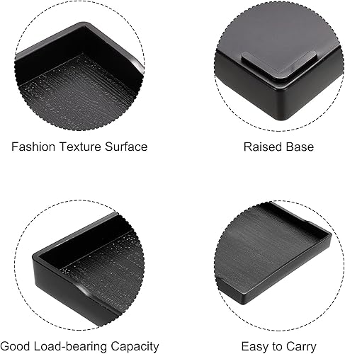 Miniatura 3 de PATIKIL Bandeja de comida rápida de 10 x 7, paquete de 2 bandejas rectangulares reutilizables reciclables multiusos para restaurante, cocina en