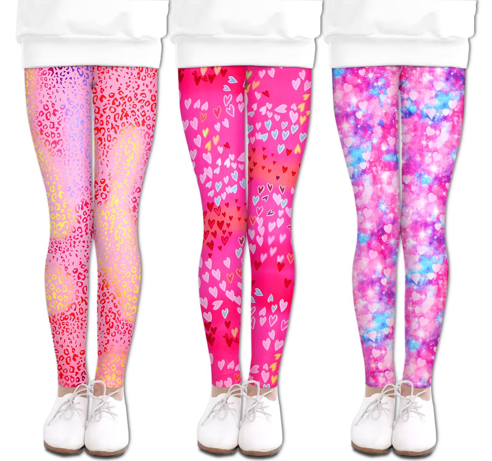 LUOUSE Girls' Leggings Full Length Comfy Pants Trousers 4-13 Years