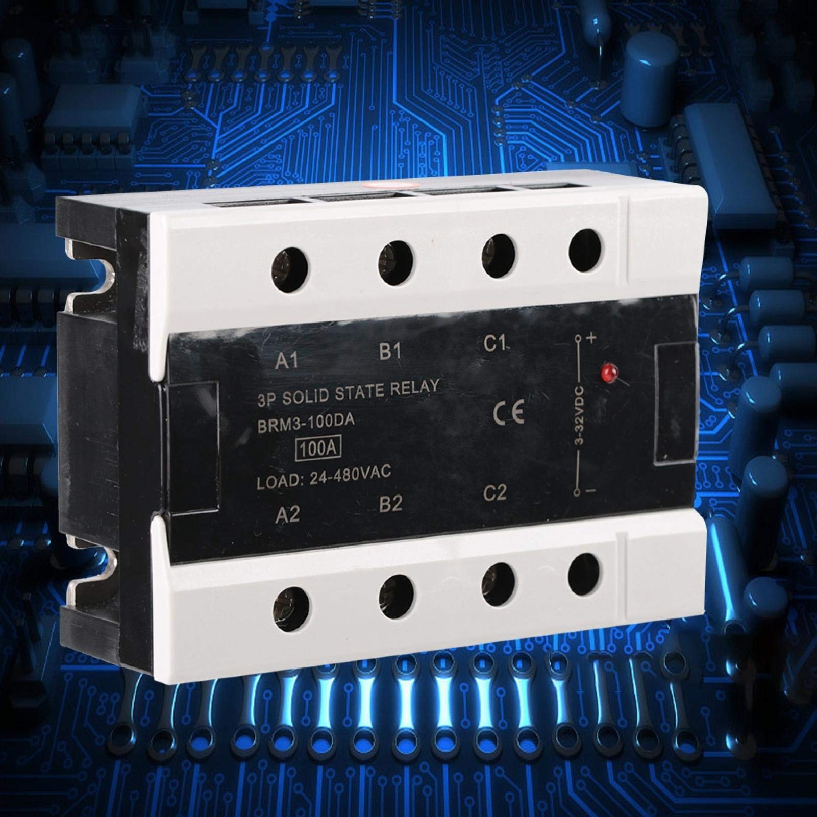Relé de estado sólido trifásico de carga 24-480VAC 100DA/120DA con sello de protección de seguridad(BRM3-120DA)