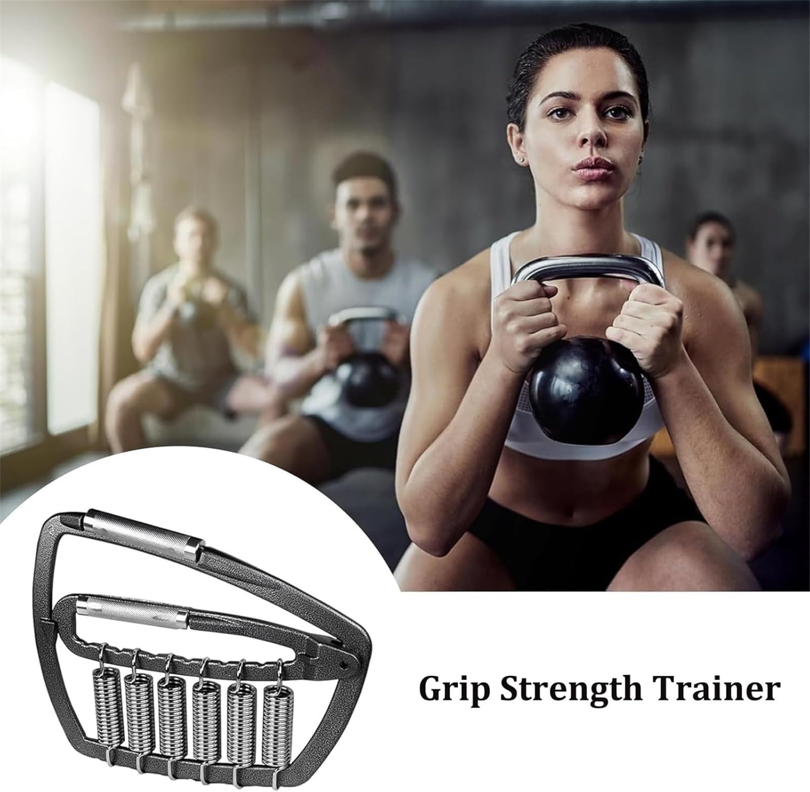 Narzędzie wzmacniające przyczepność z 6 pogrubionymi sprężynami | Ergonomiczny antypoślizgowy trener do siły | Regulowany opór dla sportowców, fitness w domu i szkolny trening